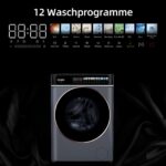 CHiQ Waschmaschine 8 kg Frontlader, A-15% Energieeffizienz, 1400 U/min, LED-Touchscreen, Dampfwäsche – Bild 6