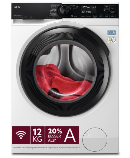 AEG Waschmaschine LR7AMZ412FL 12 kg ProSteam WiFi Serie 7000 Dampffunktion Mengenautomatik