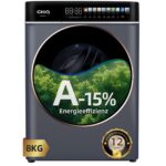 CHiQ Waschmaschine 8 kg Frontlader, A-15% Energieeffizienz, 1400 U/min, LED-Touchscreen, Dampfwäsche