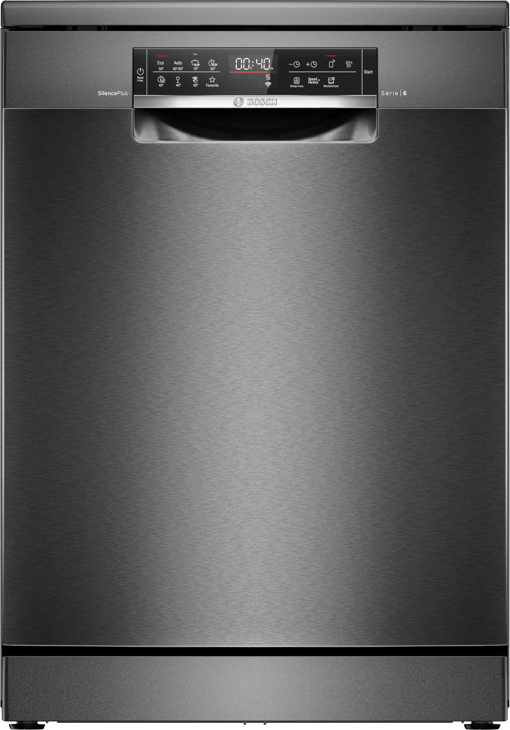 81P8d11voGL Bosch SMS6ECC12E Geschirrspüler 60 cm freistehend, 14 Maßgedecke, schwarz, Home Connect – Bild 1