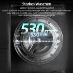 CHiQ Waschmaschine 8 kg Frontlader, A-15% Energieeffizienz, 1400 U/min, LED-Touchscreen, Dampfwäsche – Bild 7